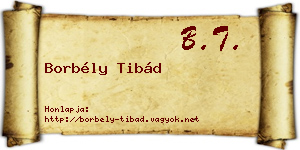 Borbély Tibád névjegykártya