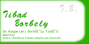 tibad borbely business card